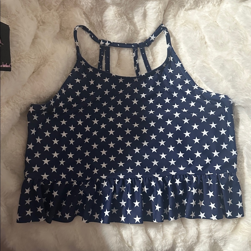 JCPenney Navy Blue Top with White Stars